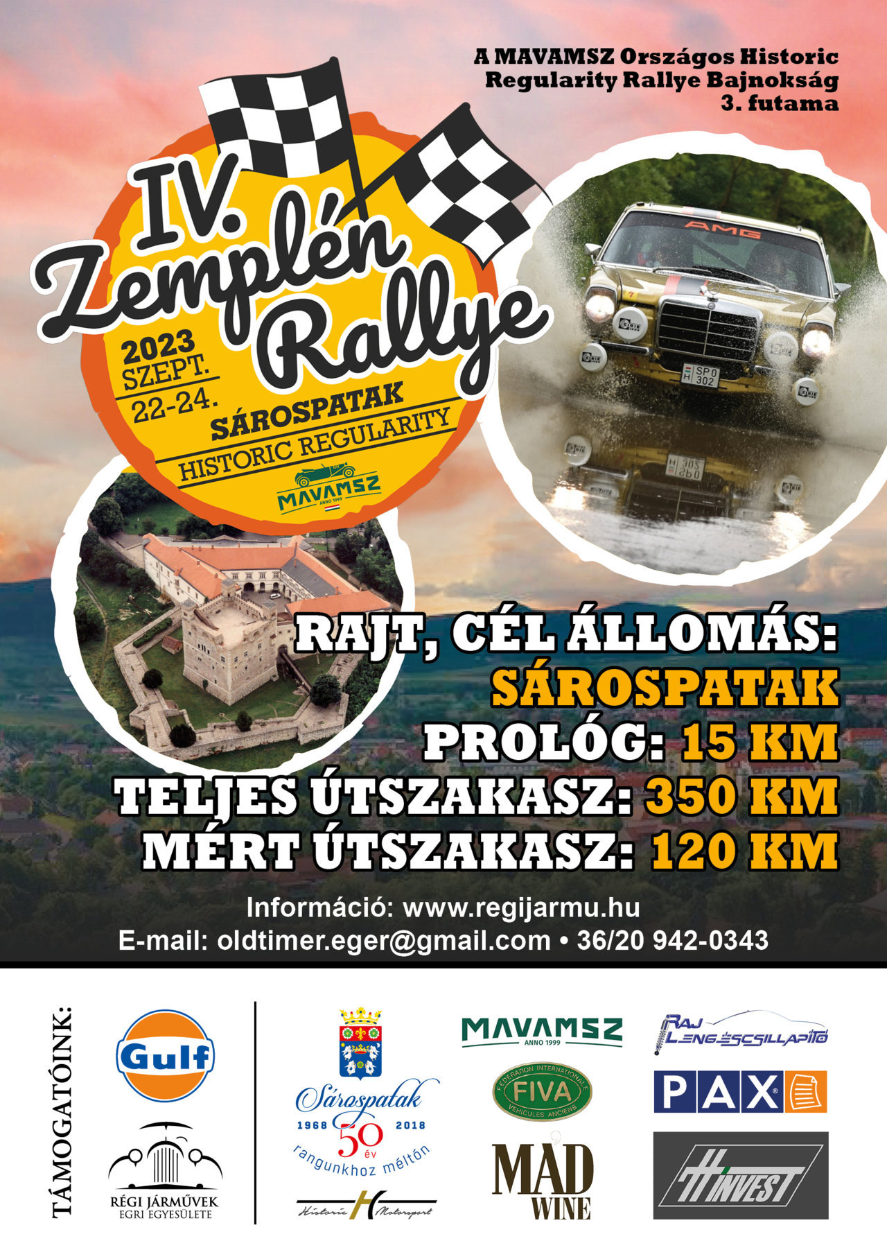 IV. ZEMPLÉN Rallye Historic Regularity plakát